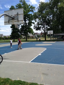 Resurfaced Basketball Courts at Jordan Park